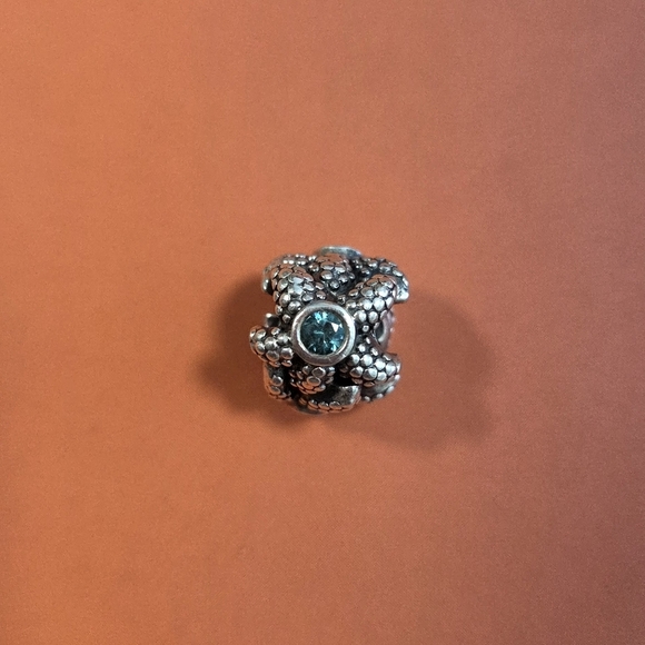 Pandora Jewelry - Pandora Retired Sterling Silver Sea Star Nautical Bead with Synthetic Blue Spine